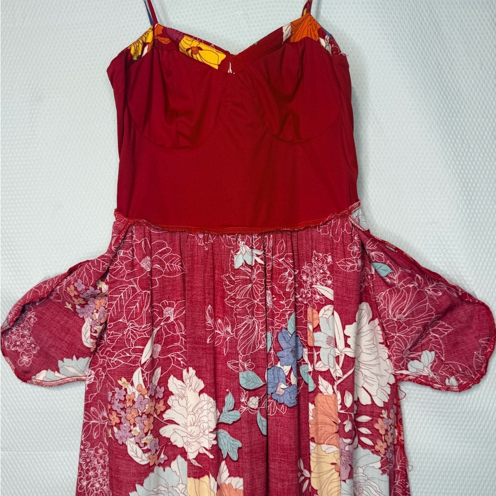 Maurices Red Floral Maxi Skirt - Picture 6 of 12